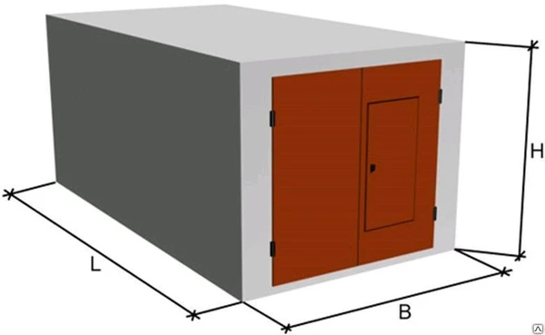 Фото Гараж железобетонный с воротами