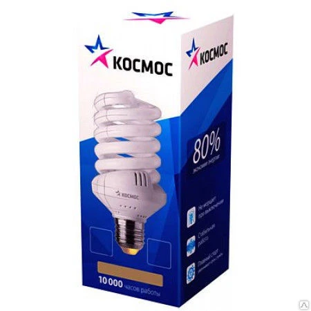 Фото Лампа SPC 30Вт 4200К Е27 Т3 Экономка Космос Космос (KOSMOS LIGHTING Group)