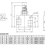 фото Пневмодроссели с обратным клапаном серии ASC 