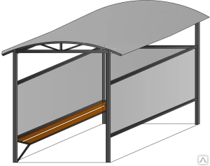 Фото Металлическая беседка для курения 2х2м h=2,5м