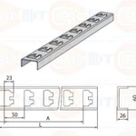 фото Стойка К-1154 УТ 2.5 цинк (L-1800мм) (s=2.5mm)