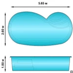 фото Композитный бассейн Неро (5,65м х 2,6м х 1,5м)