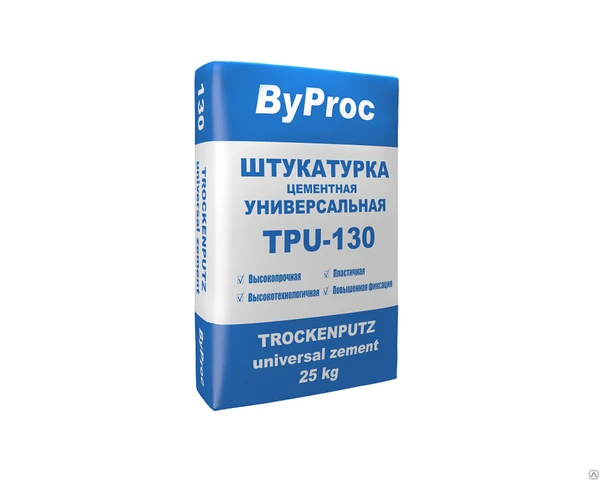 Фото Штукатурка цементная универсальная ByProc TPU-130