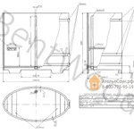 Фото №3 Купель для бани из лиственницы овальная 0,69х1,31 м (натуральная, полимерное покрытие, H = 1,2 м)