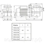 Фото №2 Насос AquaViva VWS150M однофазный с префильтром (VWS150M)