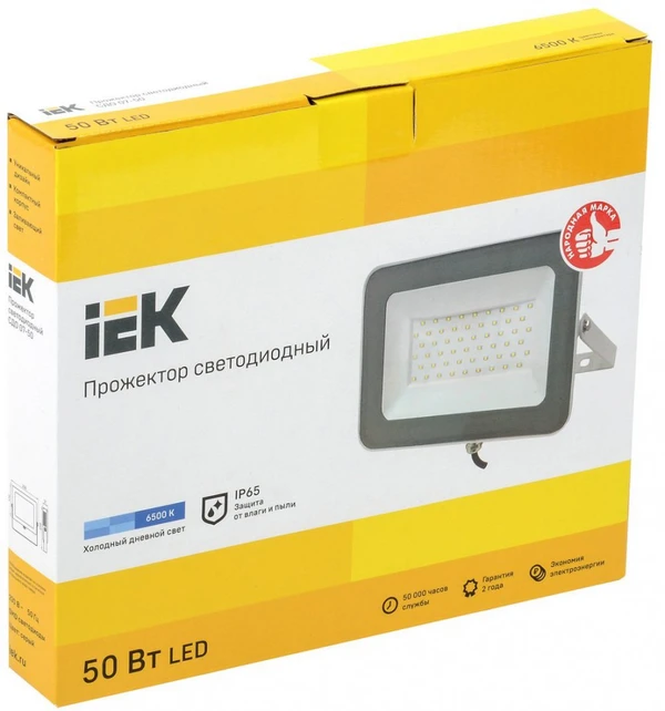 Фото Прожектор светодиодный СДО 07-50 LED 50Вт IP65 6500К IEK