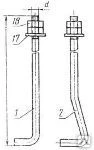 фото Болты фундаментные изогнутые Тип 1