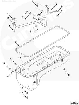 Фото Прокладка поддона на двиг. Cummins Евро2 6CT ISLe ISCe C300 QSL 3973509