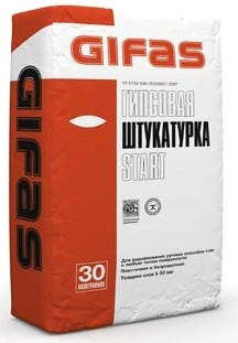 Фото Штукатурка гипсовая Start, 30кг Gifas