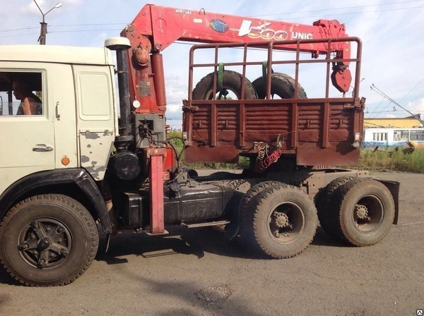 Фото Полуприцеп с краном манипулятором