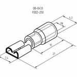 Фото №4 Клемма плоская изол. (гнездо) (VF 2-250) REXANT 08-0433