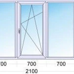 фото Окно пластиковое трехстворчатое