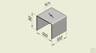Фото Изделие закладное П-образное 100 (пэшка сотая) для кладки S-3 мм.