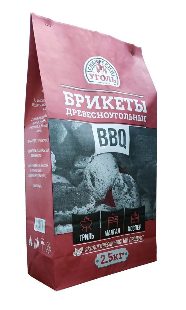 Фото Брикеты древесноугольные "BBQ Премиум" 2,5 кг