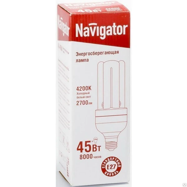 Фото Лампа энергосберегающая Navigator 45/840 Е27