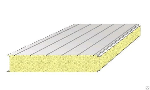 Фото Стеновые сэндвич-панели PUR 100мм РЕ-0,5/РЕ-0,5