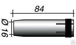 Фото Сопло газовое коническое D 16 мм ст (EP36) 3106260 MC12