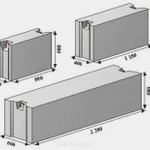 фото Блок фундаментный сплошной ФБС 9-3-3т 880х300х280 мм