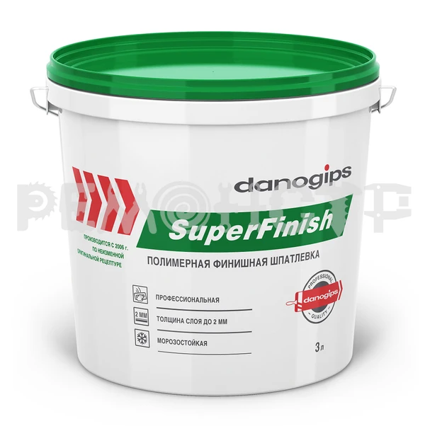 Фото Шпатлевка  5кг/3л SuperFinish DANOGIPS/SHEETROCK зеленая крышка  (4/120) П