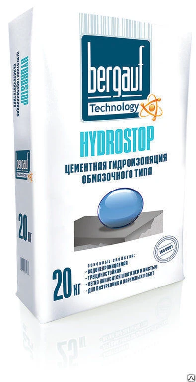 Фото Гидроизоляция "Hydrostop" 5 кг обмазочного типа, Bergauf