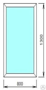 Фото Окно Exprof Practica 58, фурнитура Roto NT, 2к СП 32мм, 800*1 300 мм