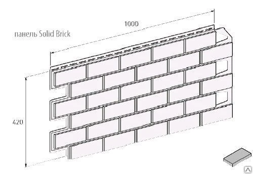 Фото Панель фасадная VOX Solid Brick Dorset кирпич терракотовый 42х100см, 0,42м²