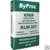 Фото Клей для крепления минераловатных плит KLW-351 25 кг Бипрок (ByProc)