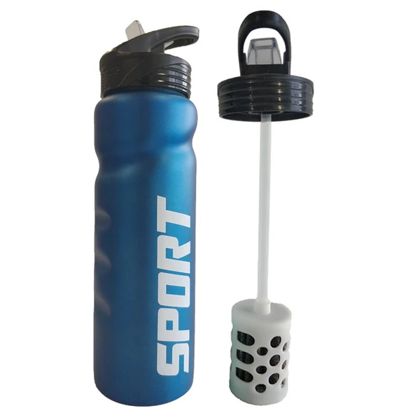 Фото BPA Free Travel Portable Sport Water Bottle Metal With Infuser Filter