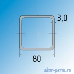 Фото №2 Труба профильная квадратная 80х80х3,0 мм электросварная