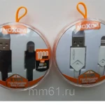 фото Кабель Moxom MicroUSB CC-09 V Type , кабель плоский рифленый 1 м, черный