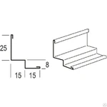 фото Уголок периметральный PLL тегуляр/микролук 25x15х15мм белый  (3м) Россия