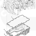 фото Прокладка поддона масляного 28V (1 масл. канал) дв. Cummins ISF3.8 4995750