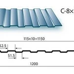 фото Профилированный лист С8 оцинкованный, с полимерным покрытием