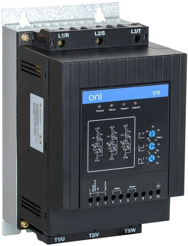 Фото Устройство плавного пуска SFB 3Ф 380В 18кВт 37A Uупр 110-220В Modbus ONI SFB-33-18-A-10