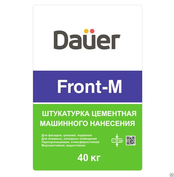 Фото Штукатурка цементная МН Dauer "FRONT-М" 40 кг