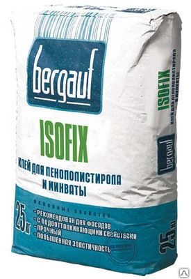 Фото Клей для теплоизоляции Isofix 25кг Bergauf