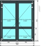 фото Дверь EIW30 из КПТ 78EI с СПД 38 (1800 х 2100)