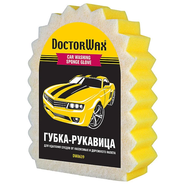 Фото Большая губка для мойки с сеткой Doctor Wax, DW8639