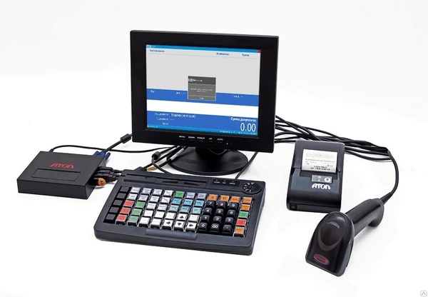 Фото POS-комплект 10" HUB-19 черный 54ФЗ, SJ-1088, KB-60 MSR, 2D-HW1450, АТОЛ 11