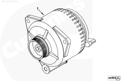 Фото Генератор двигателя Cummins ISB ISD 24 вольта 80 амперы 3357747