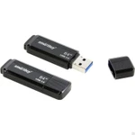 фото Флэш-диск 64GB Smart Buy DOCK/V-Cut USB 3.0 ЧЕРНАЯ С КОЛПАЧКОМ