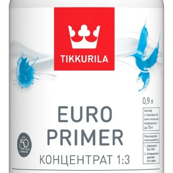 Фото Грунтовка-концентрат акриловая Tikkurila Euro Primer концентрат 1:3 (0.9 л)