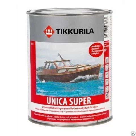 Фото Тиккурила Tikkurila Лак UNICA SUPER EP п/глянц (0,9л)