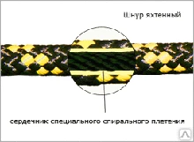 Фото Шнур Экстрим яхтенный 8,0мм, черно-желтый (20м)