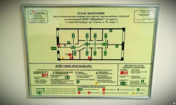 Фото Разработка плана эвакуации Фотолюм. 300х400 без рамки