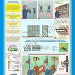 фото Стенд &quot;Отключения в электроустановках напряжением до 1000 В&quot;(800х1000 мм)