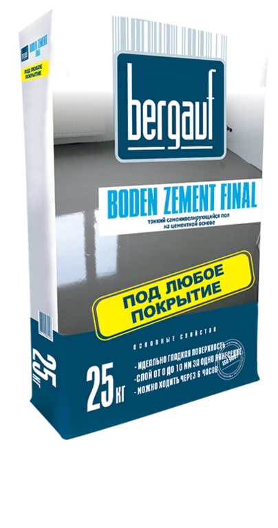 Фото Самонивелирующийся наливной пол Bergauf Boden Zement Final 25 кг