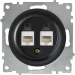 фото Механизм розетки комп. 2-м СП Florence RJ45 кат.5e черн. 1E20901303 OneKeyElectro 2172818