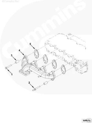 Фото Прокладка выпускного коллектора на двиг. Cummins ISBe ISDe ISF 3.8 2830444