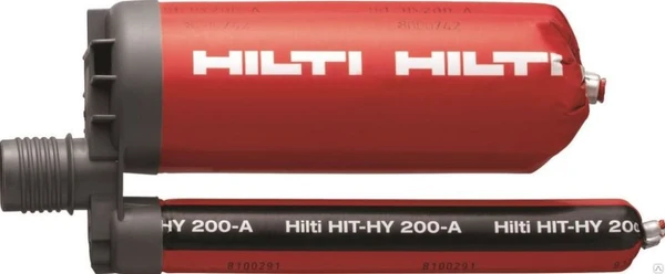 Фото Химический анкер HILTI HIT-HY 200-A для крепления в несущих конструкциях.